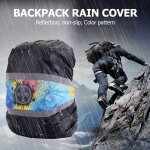 Sac a dos portable etanche, housse de pluie, sports de plein air, nuit, cyclisme, s�curit�, r�fl�chissant, ...