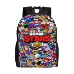 Sac a dos v96 brawl colore avec personnages de dessins animes et etoiles pour homme et femme, elegant ...