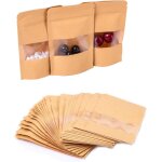 Sacs  pices 100 pices sacs zip - lock en papier s pour le stockage des aliments pochette pour fruits ...