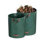 Sacs de jardin 500l 50kg sacs � ordures de d�chets v�g�taux sacs imperm�ables pliables en tissu renforc� ...