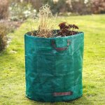 Sac de jardin pliable xxl 272l en pp robuste + cerclage - contenant sp�cial jardinage