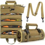 Sac  outils enroulable trousse a outils sacs porte - outils moto avec 5 poches  fermeture eclair pour ...