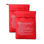 Sac de pommes de terre rutilisable pour micro - ondes, tissu de cuisson, gain de temps, 4 sachets d'apprentis ...