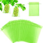 Sac protection fruits 60 pices sachet protection raisin 20x30cm jardin sac organza avec cordon contre ...