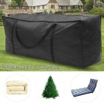 Sac de rangement impermable pour coussins de jardin ¿ housse zippe robuste pour meubles et dcorations ...