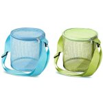 Sac de rangement portable pour divers articles de plage en plein air, maille pliable, panier de rangement ...