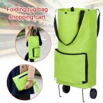 Sac a roulettes pliable, chariot de courses portable, bagages de voyage a domicile, sacs de rangement ...