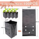 Sacs de semis en plastique noir, bol lauren avec trous respirants pour plantes de jardin, ppinire, ...