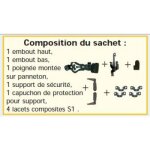 Sachet d'accessoires pour espagnolettes - blanc - alu - rustique torbel Sachet d'accessoires pour espagnolettes - blanc - alu - rustique torbel