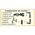 Sachet d'accessoires pour espagnolettes - blanc - pvc - standard torbel