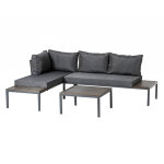 Salon de jardin 3 - 4 places avec table basse gris fonc� majuro