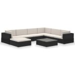 Ensemble de salon ext�rieur modulaire 8 pi�ces avec coussins amovibles et structure en acier