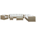 Set de jardin polyrotin marron clair maestro
