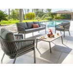 Salon de jardin en alu oriengo graphite - 5 places