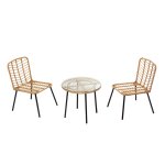Salon de jardin bas 2 chaises + 1 table cadix