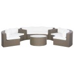 Set de salon polyrotin marron foncé severo Set de salon polyrotin marron foncé severo