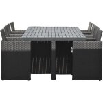 Salon de jardin pvc - 8 - alu - n - table + 8 fauteuils dcb garden