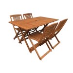 Salon de jardin repas hongkong 4 - maple - marron clair Salon de jardin repas hongkong 4 - maple - marron clair