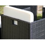 Salon de jardin en rsine tresse artigas ii 6 - 10 places noir - jardideco