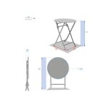 Salon de jardin rond en métal greensboro Ø 60 cm argile avec 2 chaises - hespéride Salon de jardin rond en métal greensboro Ø 60 cm argile avec 2 chaises - hespéride