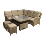 Salon de jardin toulon - alu / resine - brun / taupe Salon de jardin toulon - alu / resine - brun / taupe