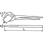 Sam outillage 199 - 40 - cp pince multiprise � branches superpos�es � crans demi - lune grande capacit� ...