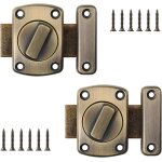 Samulee 2 pices verrou porte interieure, loquet porte en alliage, serrure porte rotatif avec 12 vis, ...