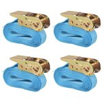 Sangle d?arrimage 4 pcs 0, 8 tonne 6 m x 25 mm bleu