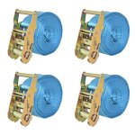 Sangle d?arrimage 4 pcs 2 tonnes 6 m x 38 mm bleu