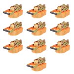 Sangle d?arrimage  cliquet 10 pcs 2 tonnes 8 m x 50 mm orange