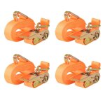 Sangle d?arrimage  cliquet 4 pcs 0, 4 tonne 6 m x 25 mm orange