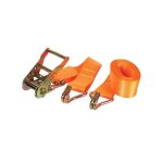 Sangle d'arrimage avec tendeur a cliquet + crochets - max. 1000 kg - 4. 5 m x 50 mm