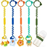 Sangles de jouets pour bébé - lot de 5 sangles réglables en silicone pour bébé et sangles de gobelet ... Sangles de jouets pour bébé - lot de 5 sangles réglables en silicone pour bébé et sangles de gobelet ...