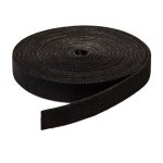 Sangle velcro double face pour la manipulation des c�bles 10 m / 2 cm noir