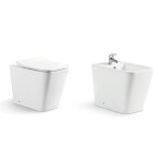 Sanitaires a poser en ceramique au ras du mur rock