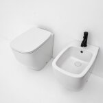 Sanitaires encastres en ceramique blanc mat mozart