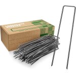 Sardines de fixation en acier (50 pi�ces) - agrafes de fixation pour toile de paillage, grillage et filet ...