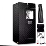Sauna  vapeur portable pour la maison  1000w  cuve 3l  cabine pliable individuelle avec sige et ...
