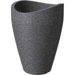 Scheurich wave globe high 67, vase / pot a fleurs / jardini�re, cylindrique, coloris: granit noir, fabriqu� ...