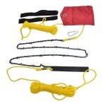 Scie  chane  corde manuelle pour membres d'arbre de 48 pouces, 63 dents, haute duret, poigne confortable, ...