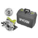 Scie circulaire ryobi 1600w 66mm - 1 lame 48 dents - 1 lame 24 dents - rcs1600 - k2b