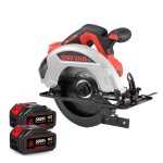 Scie circulaire � batterie 185mm 1000w - scie circulaire � main 18v avec 2 batteries