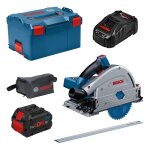 Scie circulaire plongeante sans fil biturbo gkt 18v - 52 gc bosch 0615990m0a 2 x 5. 5ah + rail Scie circulaire plongeante sans fil biturbo gkt 18v - 52 gc bosch 0615990m0a 2 x 5. 5ah + rail