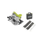 [jamais utilise] scie circulaire ryobi 1600w 66mm - 2 guides de coupe 84 cm - rcs1600 - ksr