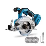 Scie circulaire sans fil 1000 w 125 mm pour batterie makita 18 v, avec 3 lames (sans batterie)