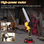 Scies d'lagage lectriques portables 21 v 8 pouces, petite trononneuse  bois, moteur de brosse, outil ...