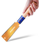 Scie japonaise 150 mm, scie a main a double tranchant de 14 / 17 tpi, scie a traction avec poignee ergonomique ...