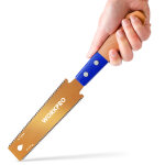 Scie japonaise 150 mm, scie a main a double tranchant de 14 / 17 tpi, scie a traction avec poignee ergonomique ...