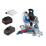 Scie  onglet et radiale sans fil bosch biturbo gcm 18v - 305 gdc + 2 batteries 305 mm 30 mm 2000 w