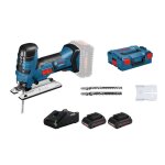 Scie sauteuse 18v gst 18 v - li s + 2 batteries procore 4 ah + chargeur + coffret l - boxx - bosch - ...